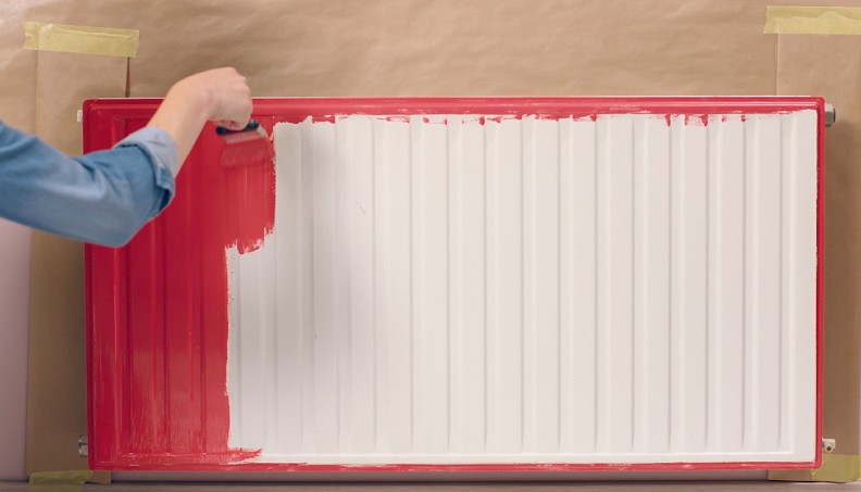 Dulux painting a radiator